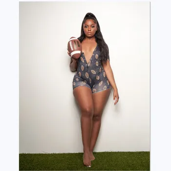 

2020 Womens Jumpsuit Fashion Floral Shorts Sleeve Deep V Neck Bodycon Jumpsuit Summer Sleeowear Bodysuit Romper Short Pants