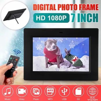 

7 inch LED Digital Photo Frame IPS Screen HD MP3 MP4 Electronic Album Picture Music 178 visual Angle Full Function Music Video