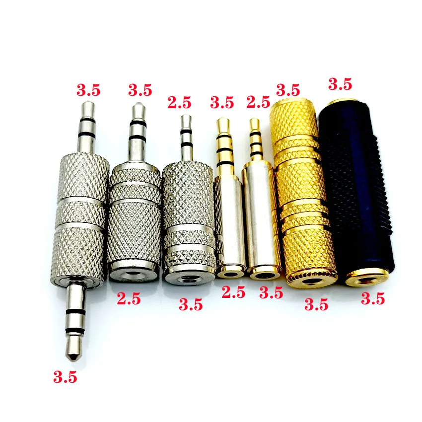 

3pcs Free shipping 3.5 mm Male to 2.5 mm Female 3.5 to 2.5 stereo Jack Audio pc headphone earphone Converter adapter cable plug