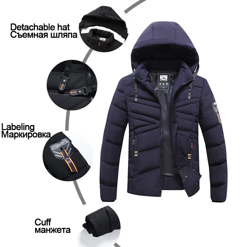 Men Winter Parkas 2022 New Windproof Warm Thick Parkas Jackets Coat Men Autumn Outwear Fashion Hooded Classic Casual Parkas Men