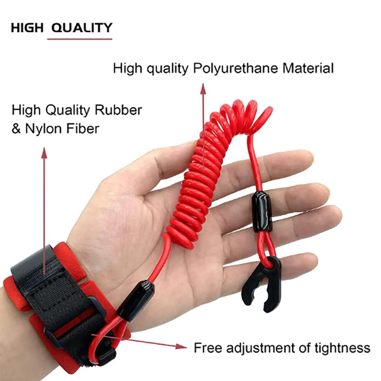 Boat Engine Stop Kill Safety Lanyard with Wrist Strap EW2683480000