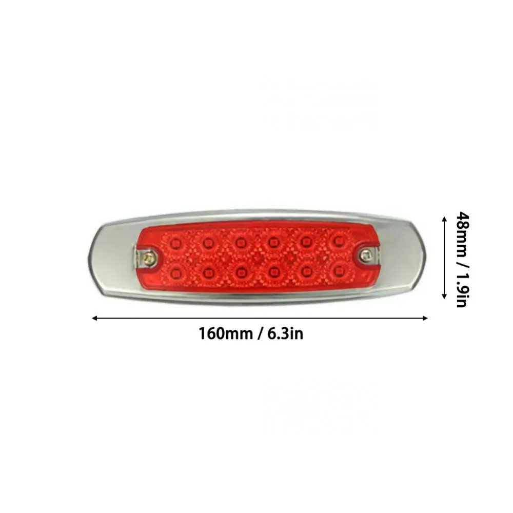 2 шт. боковые габаритные светильник Красный 3528 SMD 6," 12 светодиодный 24V боковые габаритные светильник просвет грузовик с прицепом светильник s