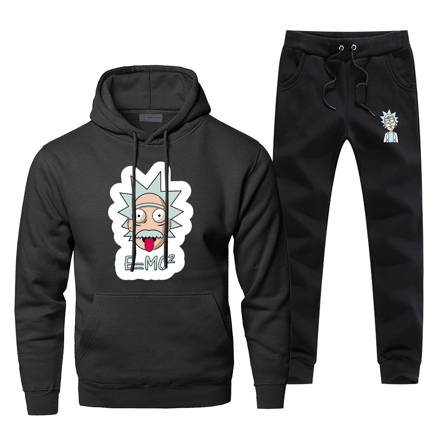 

Funny Einstein E MC2 Men's Hoodies Fashion Rick And Morty Physics Science Hoodies Pants Sets Men Casual Sweatshirt Sportswear