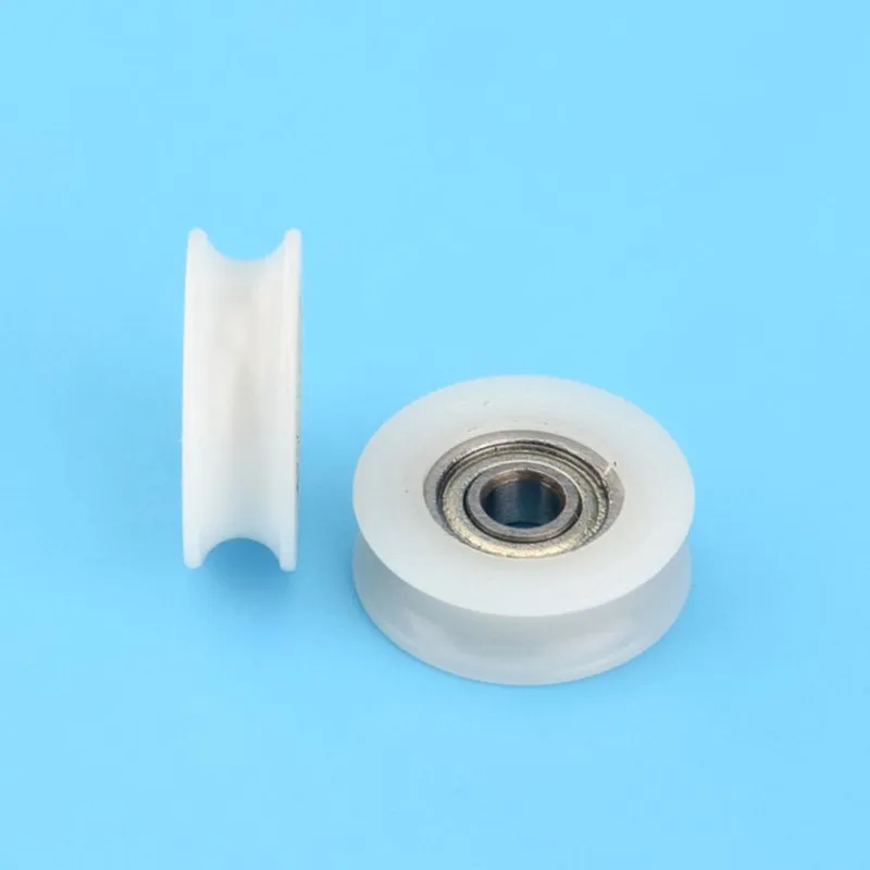 POM Kunststoffbeschichtetes Lager 693ZZ 3*13,5*4,3 mm Rollenrad U-Nut-Nylon-Lagerriemenscheibe Bohrungsgröße 3 mm Durchmesser 13,5 mm – Detail 3