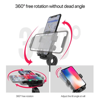 

Motorcycle Bicycle Handlebars Outdoor Mobile Phone Holders Mount Accessories for 4.7-6.5 Inch Smartphone