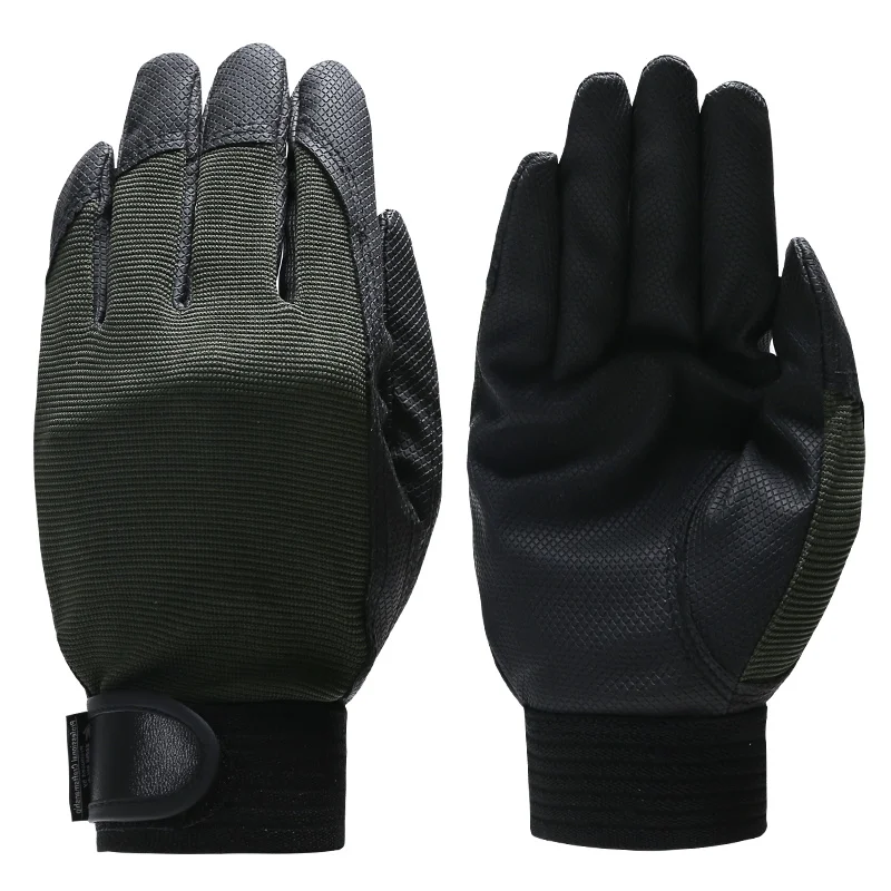 QIANGLEAF брендовые синие рабочие перчатки, оборудование для безопасности, мужские перчатки для вождения, безопасные износостойкие резиновые перчатки 2510 - Цвет: Army Green