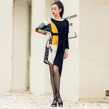 

Fashion Latin Dress Women Ballroom Practice Wear Printing Tango Salsa Cha Cha Samba Rumba Outfit Lady Training Dresses DC4138
