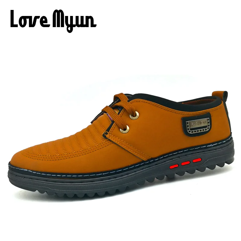 

clearance sale ! Spring Autumn male Oxfords Breathable Flat Footwear Men Casual Fashion Men pu Leather Waterproof Shoes KC-1019