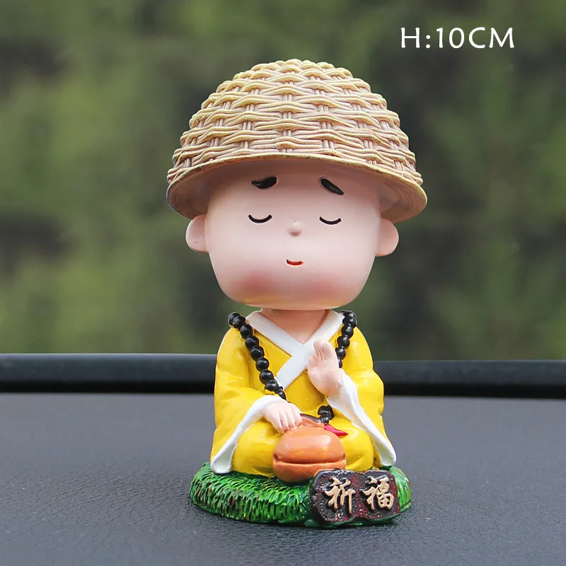 Авто-Стайлинг Gongfu маленький статуэтки монахов кукольный автомобиль украшения домашнего декора храм Шаолинь монахов игрушки авто аксессуары Орнамент