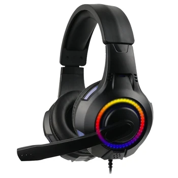 

Headset Gaming Headset Computer Headset with Headset RGB ic Lights 4D Stereo Surround Sound Headset