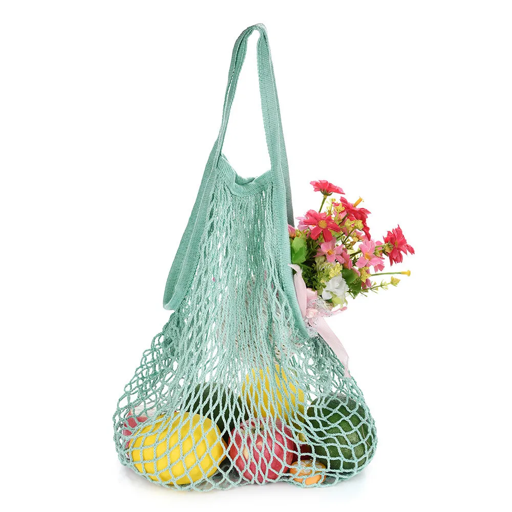 Новая сетчатая Сетчатая Сумка-сетка, многоразовая сумка для покупок, прибор для хранения фруктов, сумка, женская сумка, сумка для покупок, сумка для покупок# L5