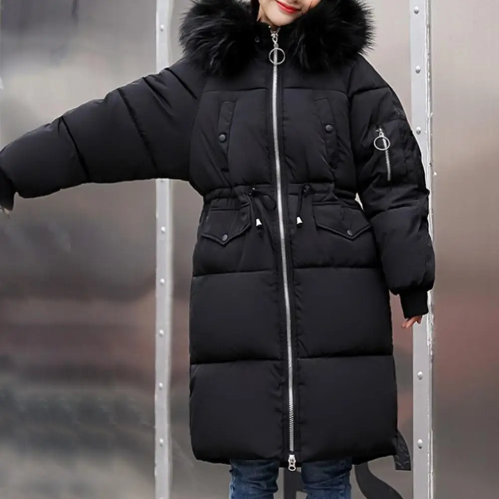 #*Cheap Women Winter Slim Coat Jacket Hooded With Fur Collar Long Female Coat Winter Womens Warm Thicken Long Parka Outwear