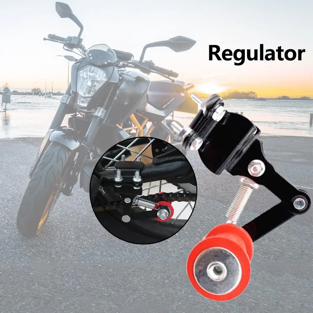 Мотоциклетная цепь, эластичный регулятор, черное универсальное железо, натяжитель цепи для мотокросса, регулятор роликового инструмента для Dirt Bike ATV