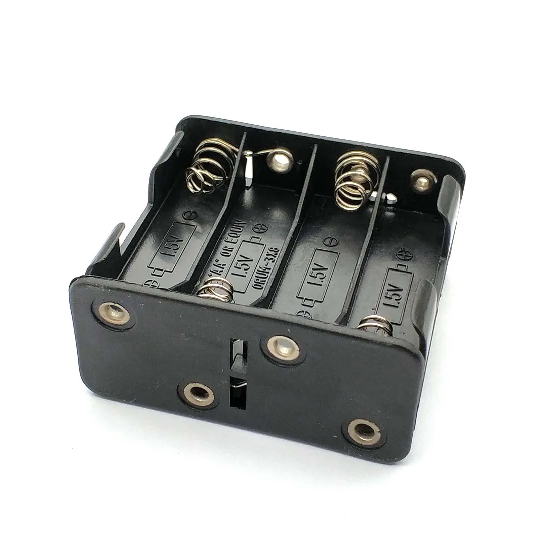 2Pcs 8x AA Gr??e Cell Battery Clip Holder Storage Box 12V Case With Draht Blei E