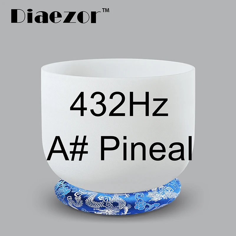 432Hz Pineal Diaezor 11 дюймов C/D/E/F/G/A/B чакра матовая Хрустальная Поющая чаша - Цвет: 432Hz Pineal