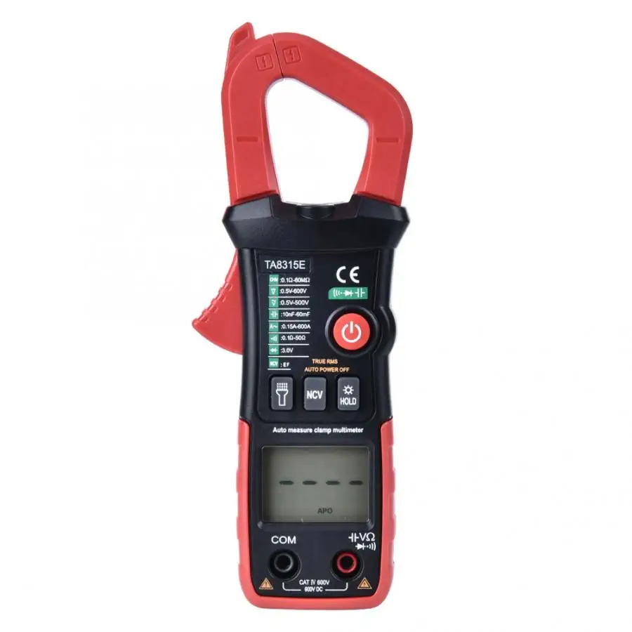 

Handheld Digital Automatic Clamp Meter Multimeter Ampere Meter AC DC Capacitance Tester