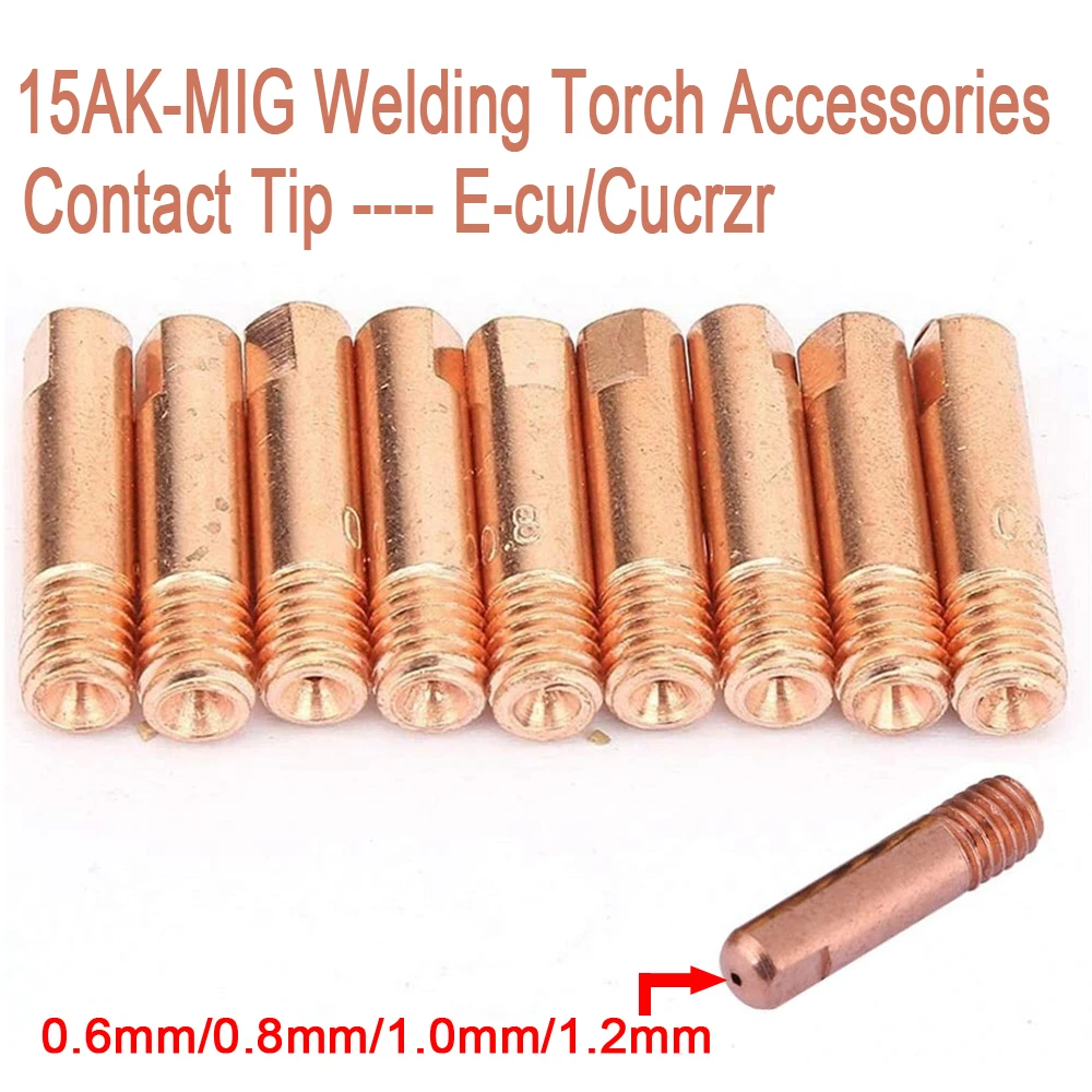 17 Pcs Welding Torch 0.8mm Nozzle Contact Tip MIG Welder For MB-15AK MIG/MAG Set 