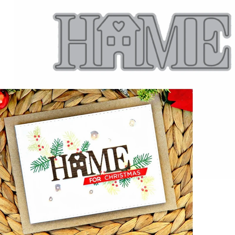 HOME Word Metal Cutting Dies Creative HOME Word Die Cut For Card Making DIY Decoration New 2019 Embossed Crafts Cards