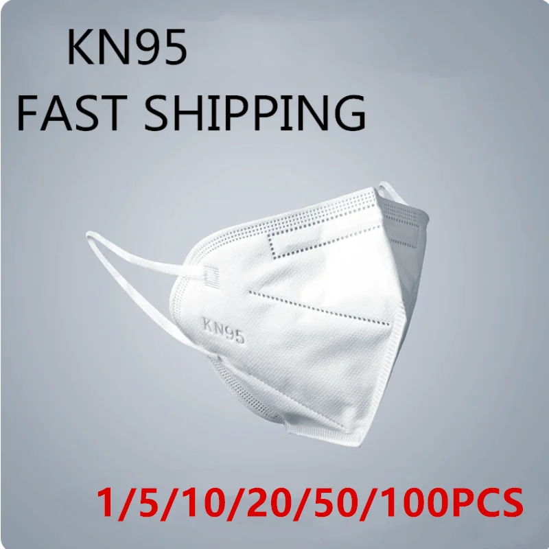 

1/5/10/20/50/100PCS Mask n 95 Dustproof Anti-fog And Breathable Face Masks KN95 Respirator PM2.5 Same Protective as KF94 FFP2
