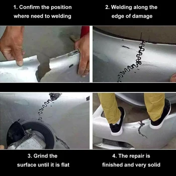 

Silver Welding Staple Accessories For Car Bumper Repair Welder Tool Stainless steel