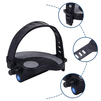 

1 Pair Practical Durable Useful Spin Bike Pedals Footrest Pedals Bike Pedals with Straps for Men