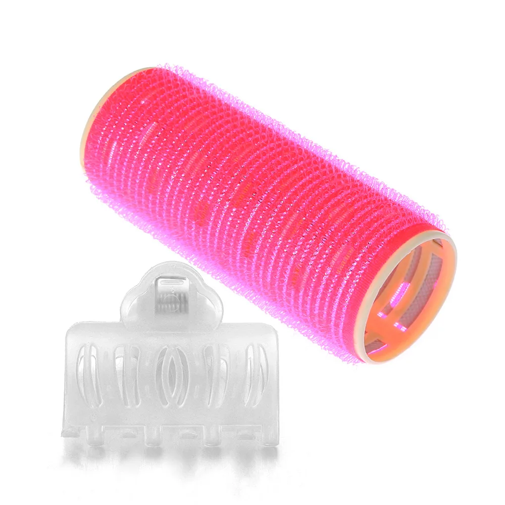 6-red Random Color 2/4/6Pcs/Set Multi Size Self Grip Hair Rollers Cling No Heat No Clip Hair Curling Styling DIY Magic Spiral Curlers - Цвет: 6-red
