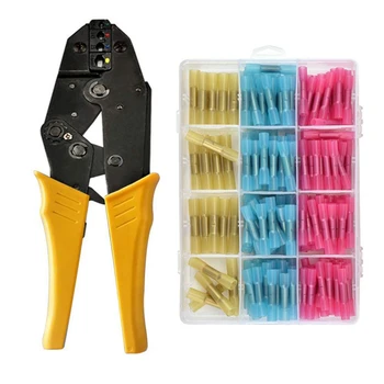 

Crimping Pliers Wire End Kit Line End Pliers 200 Pieces Heat Shrink Butt Connector Ferrule Crimping Tool