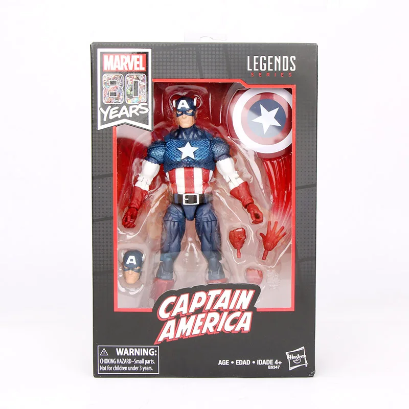 17 см Marvel Comics 80th anniversary Legends Series винтажные комиксы Капитан Америка ПВХ фигурка коллекционная игрушка