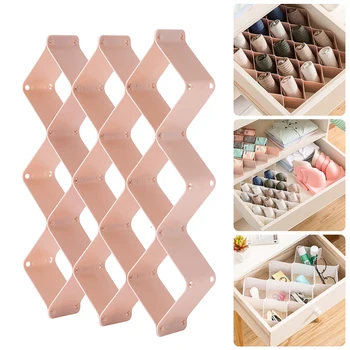 

6 tablets Adjustable Wardrobe Drawer Divider Storage Plate Plates for Ties Stockings Bra Lingerie Organizer Cabinet Dividers