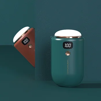 

Digital Display Hand Warmer USB Rechargeable Portable Pocket Mini USB Rechargeable Digital LCD Display Projection Lamp