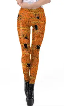 

AliExpress ebay2019 Halloween spider 3D printing European and American women's pencil pants leggings