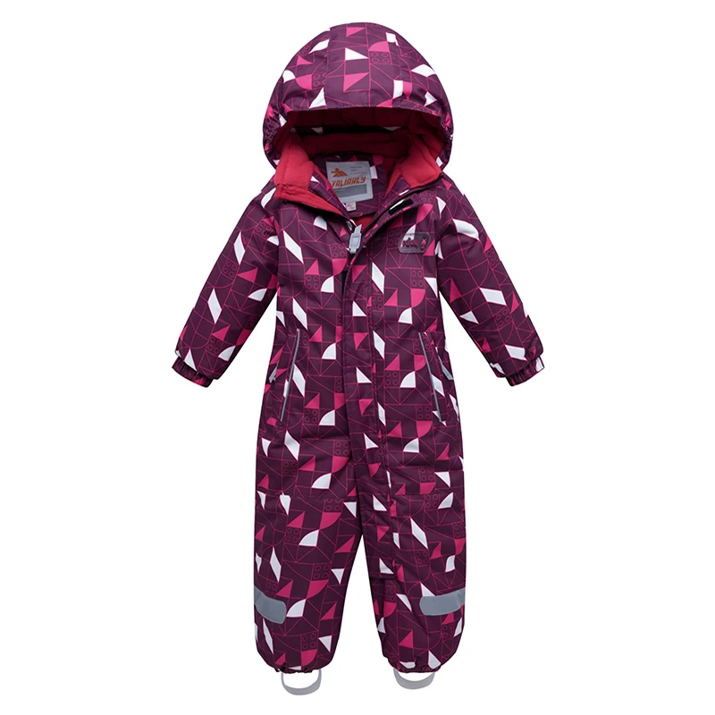 Высокое качество зимний комбинезон для девочек Цельный Детский лыжный костюм детский зимний комбинезон водонепроницаемая ветрозащитная верхняя одежда для сноуборда - Цвет: Pink