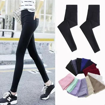 

Spring High Waist Women's Pants in a Cage Streetwear White Black Stretch Trousers for Women Slim Leggings Female Plus Size
