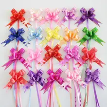 Cintas de flores de colores para decoración de coche, cintas de lazo para navidad, cumpleaños, boda, envoltura de vacaciones, accesorios DIY de 18mm, 50 Uds.