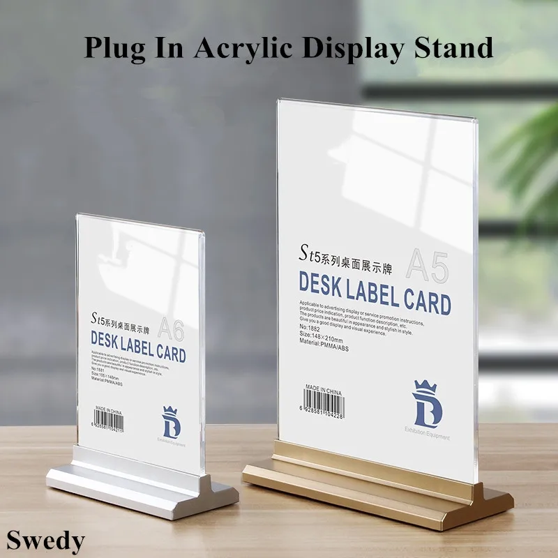 A4 Clear Plastic Double Sided Picture Poster Frames 8.5x11 Inch Acrylic Sign Holder Table Menu Holder Display Stand 10 pieces 8x12cm acrylic price label holders display stands promotion clear plastic table sign holder paper card holder frame