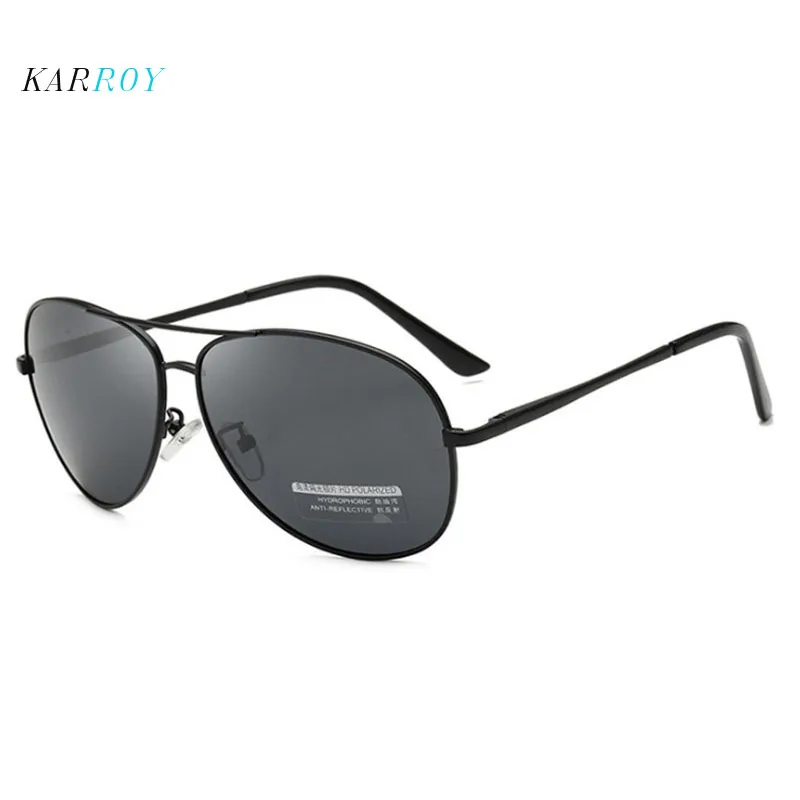 Новое поступление, поляризованные солнцезащитные очки, мужские очки для вождения UV400, металлические очки для рыбалки