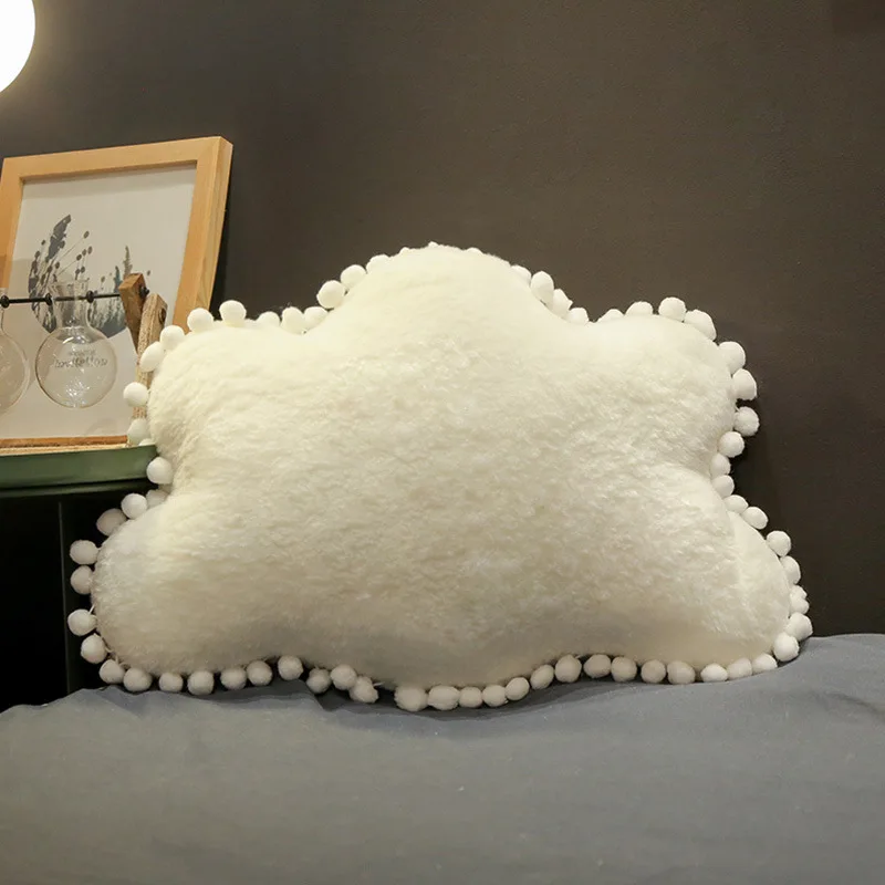 Нордическая капля, облако, декоративная подушка, для гостиной, дивана, на спине, подушка, милый ребенок, для сна, успокаивает, игрушки, мягкие плюшевые куклы - Цвет: white cloud