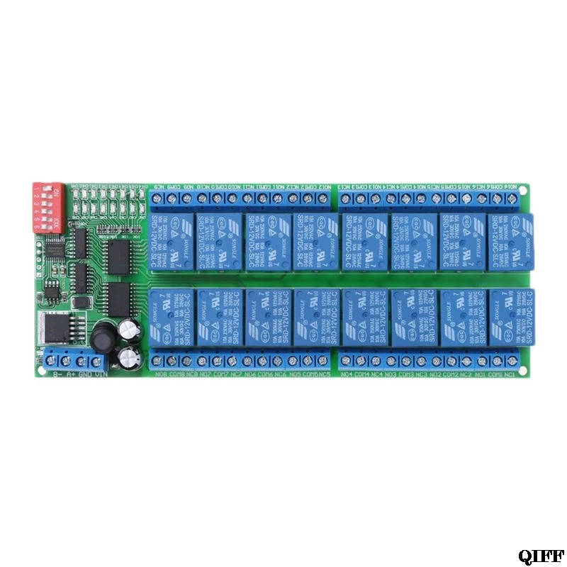 

16 Channel DC 12V RS485 Relay Module Remote Controller for PLC PTZ Camera Motors
