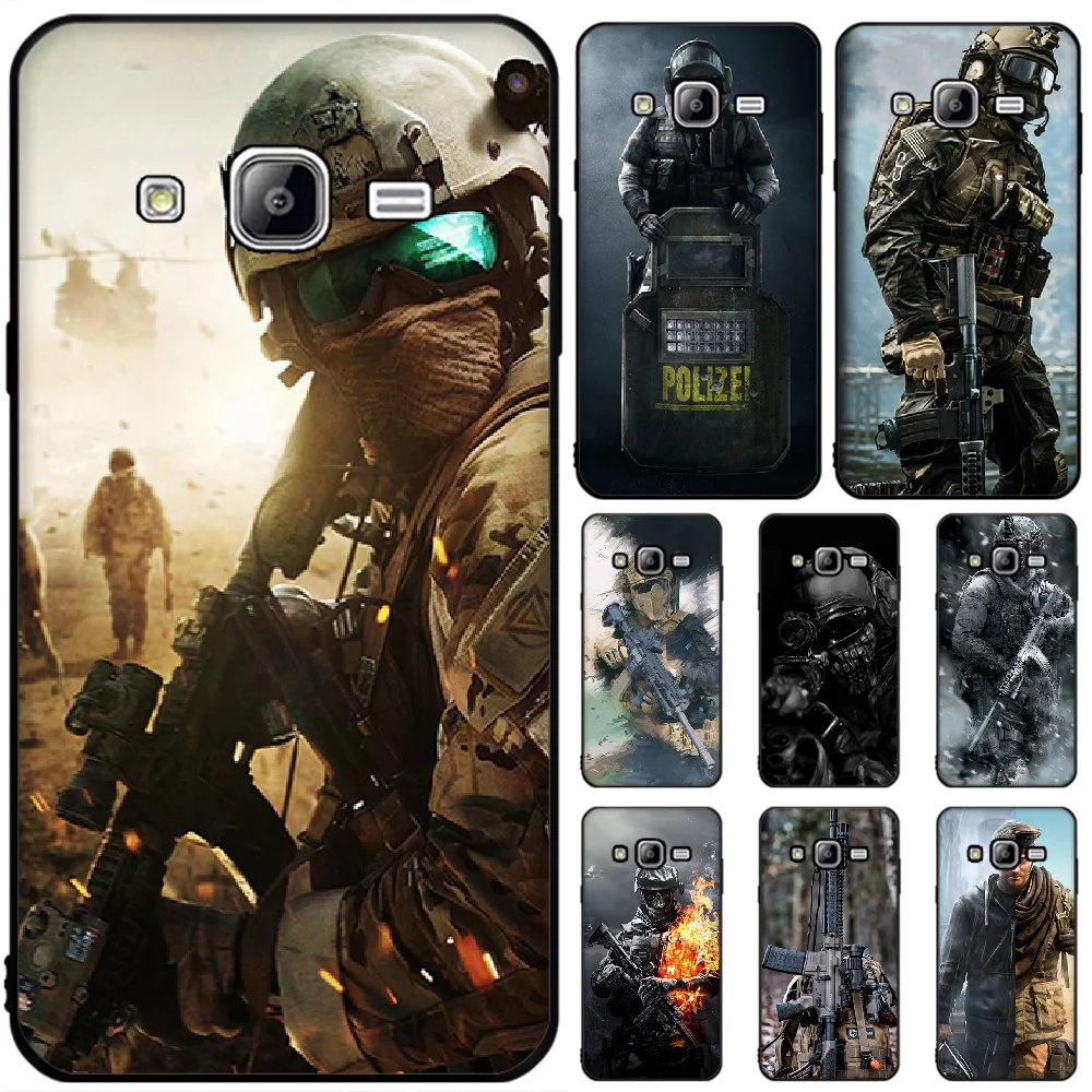 

OFFeier Special soldier Black Soft Shell Phone Case Capa For Samsung J6 Prime 7 Plus Peime J7 Neo J8 J6Plus J7 Duo 2018 2019