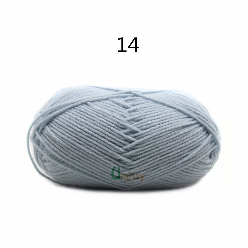 19 36pcs 36 шт./лот, ручная вязка, шерстяная линия, окрашенная, горячая Распродажа, хлопковая Детская Пряжа молочного оттенка, гребенная хлопковая пряжа для вязания крючком, 62 цвета - Цвет: 19 36pcs