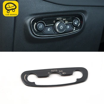 

CAR MANGO Car Styling Front Light Headlight Lamp Switch Button Panel Sticker Interior Accessories for Chevrolet Equinox 2017
