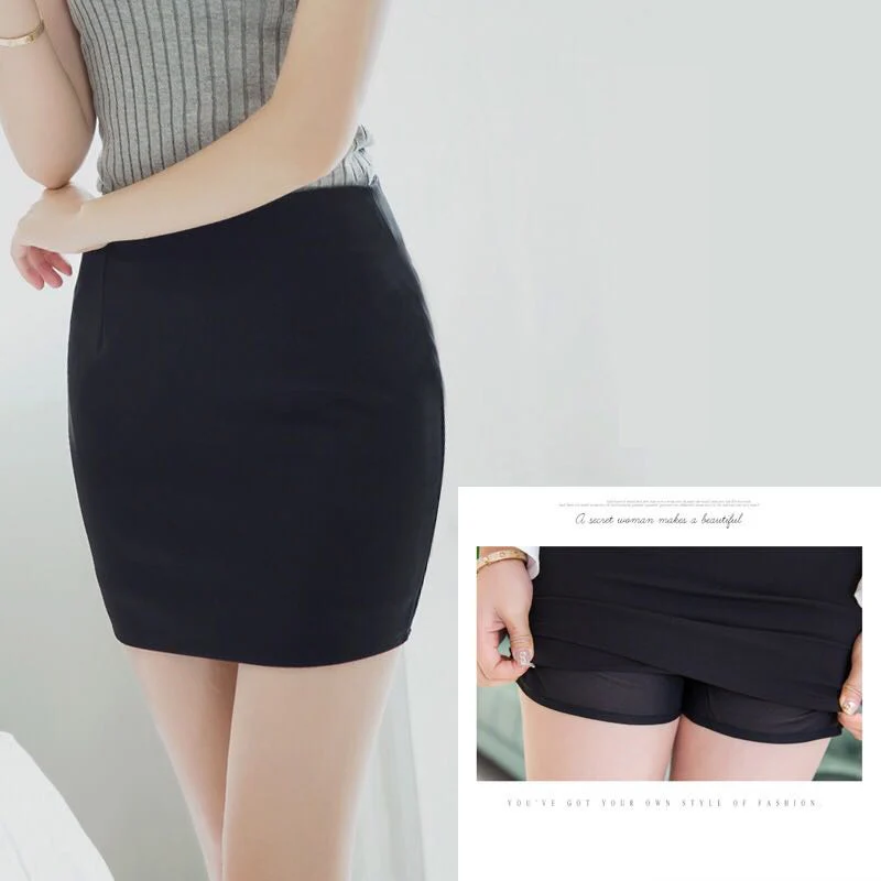 

Spring Summer New Style Women's One-step Skirts Large Size Bodycon Elastic High Waist Short Skirts Black Office Lady Sexy Skirts