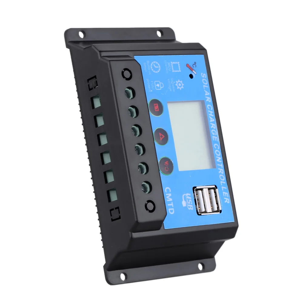 

Anself Solar Charge Controller 10A 20A 12V/24V Auto Regulator Timer Solar Panel Battery Lamp LED Light Overload Protection
