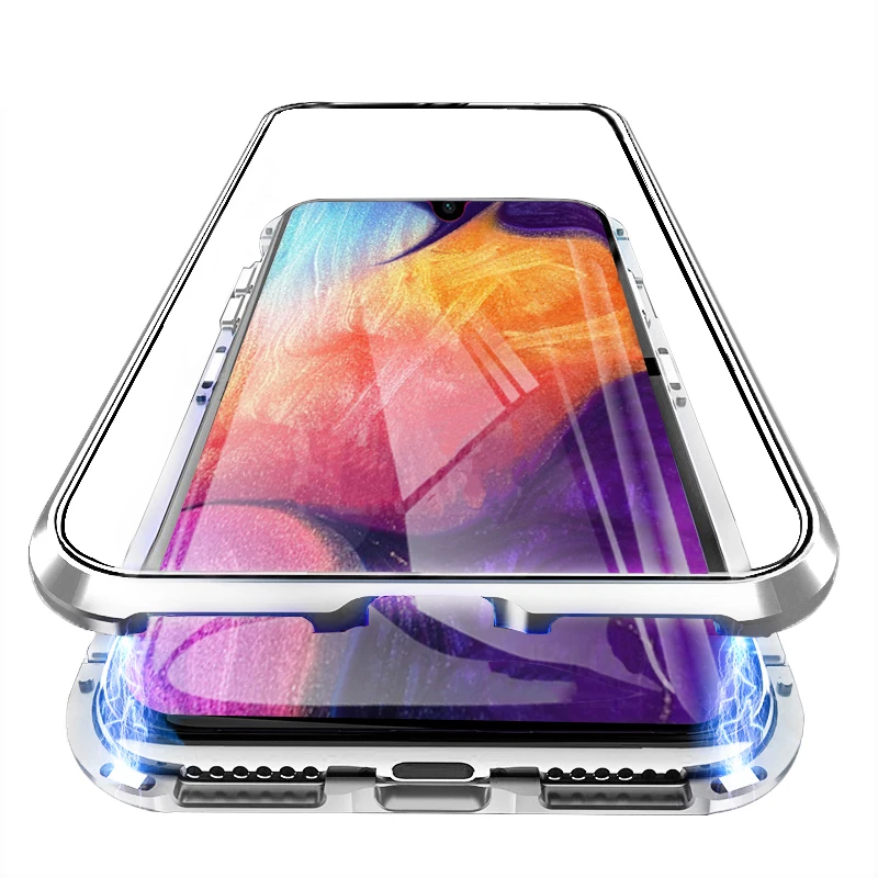 Новый металлический магнитный чехол для iPhone 11 Pro Max Xr Xs X чехлы 7 8 6 6S Plus закаленное