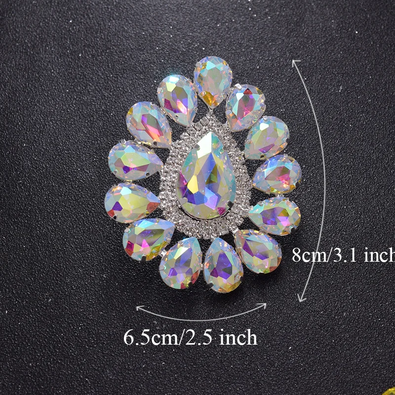 Shiny Crystal 8cm Water drop Big Ring Women Adjustable Fashion show ring for Wedding Jewelry crystal rhinestones Shining gift