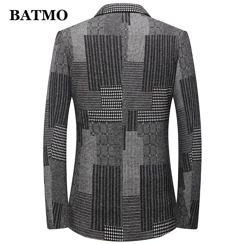 BATMO Новое поступление осенние высококачественные шерстяные куртки для мужчин, мужской шерстяной Блейзер, 19822