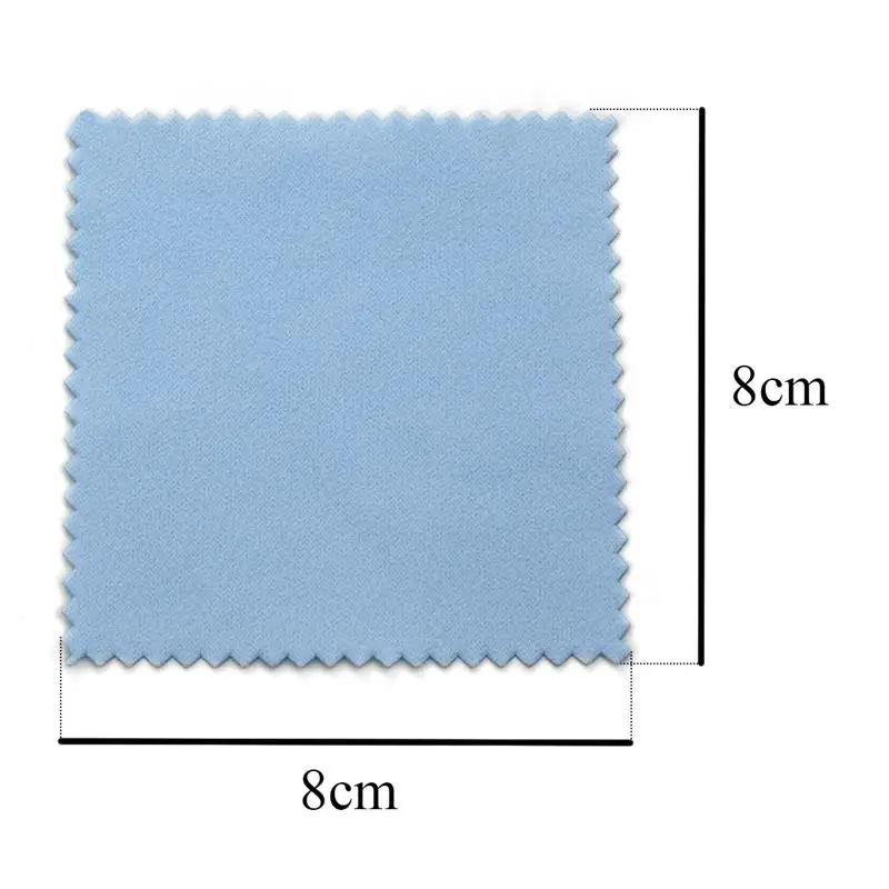 50/10 pcs 8x8cm 실버 연마 천 쥬얼리 청소 안티 변색 재사용 가능한 부드러운 닦아 천으로 쥬얼리 빛나는 도구 유지