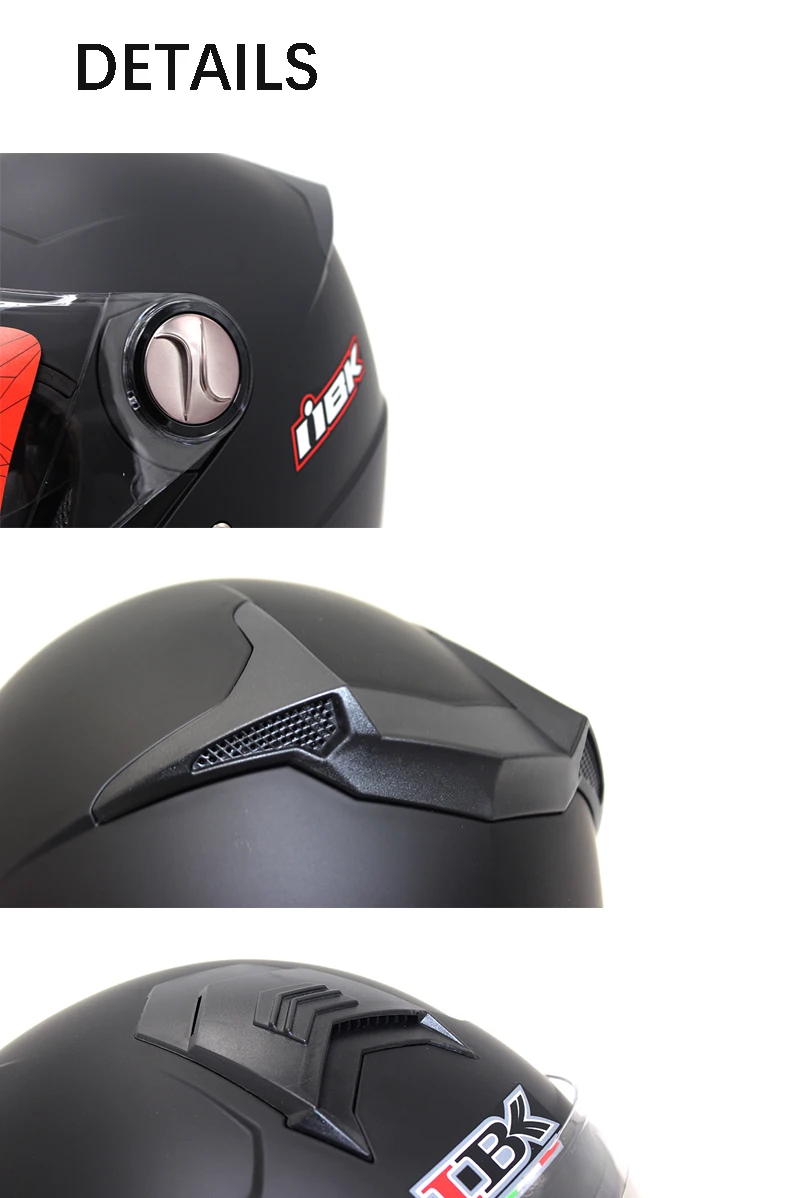 IBK мотоциклетные шлемы Электрический велосипед Скутер Casco шлем унисекс 3/4 анти-УФ с открытым лицом двойной козырек Четыре сезона шлем