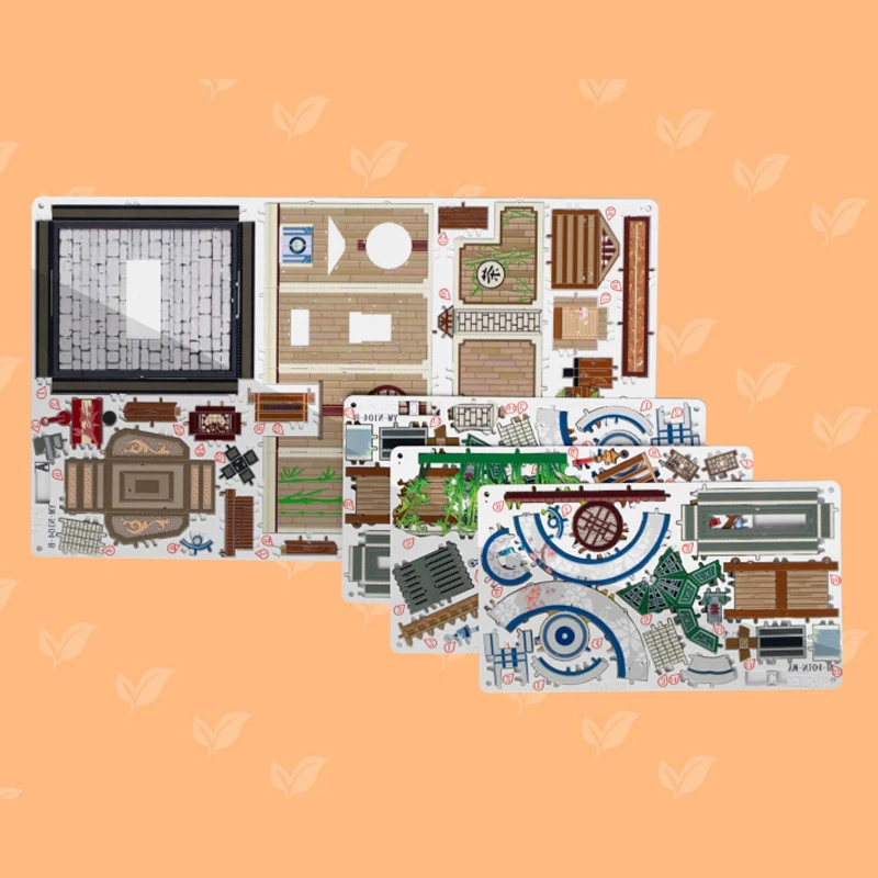Art Model MU 3D Metal Puzzle Art Tour China Teahouse building model DIY 3D Laser Cut Assemble Jigsaw Toys GIFT For children - Bilde 2