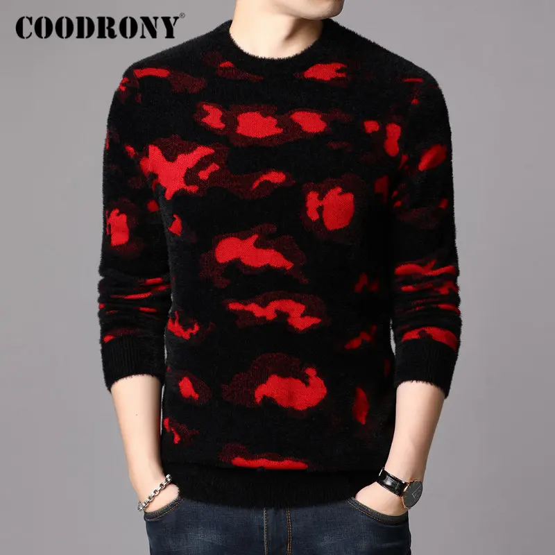 

COODRONY Brand Winter Sweater Men Casual O-Neck Pull Homme Thick Warm Cotton Fleece Pullover Men Clothes Jersey Hombre Top 91124